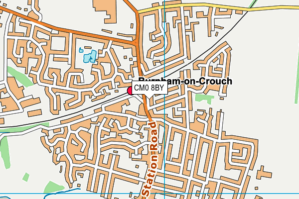 CM0 8BY map - OS VectorMap District (Ordnance Survey)