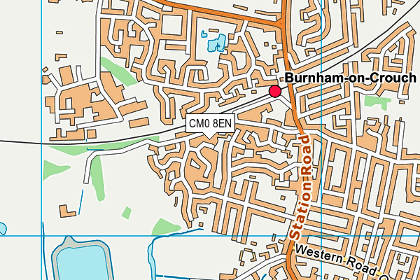 CM0 8EN map - OS VectorMap District (Ordnance Survey)