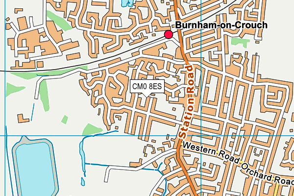 CM0 8ES map - OS VectorMap District (Ordnance Survey)