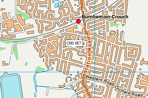 CM0 8ET map - OS VectorMap District (Ordnance Survey)