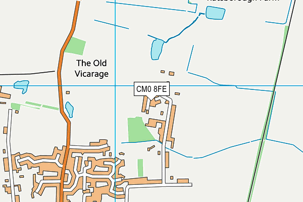 CM0 8FE map - OS VectorMap District (Ordnance Survey)