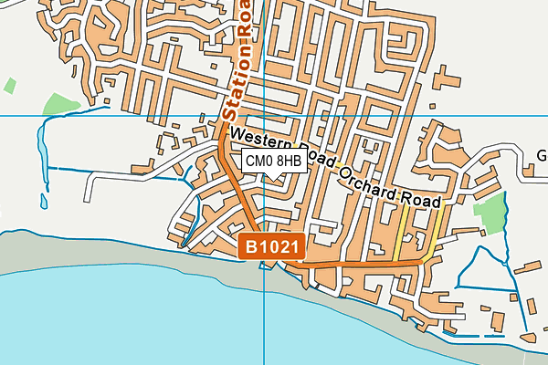CM0 8HB map - OS VectorMap District (Ordnance Survey)
