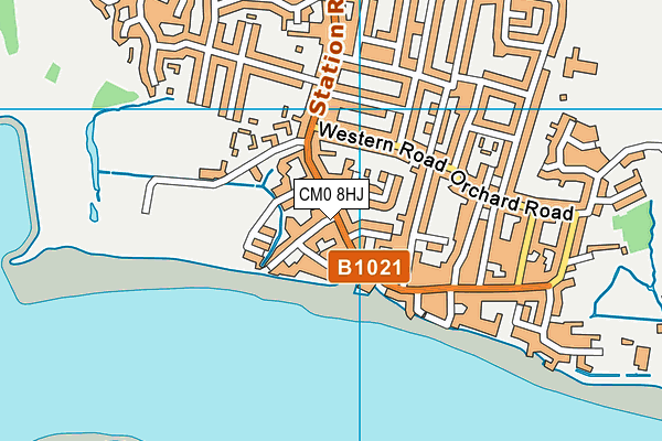 CM0 8HJ map - OS VectorMap District (Ordnance Survey)