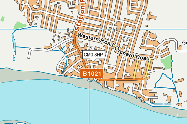 CM0 8HP map - OS VectorMap District (Ordnance Survey)