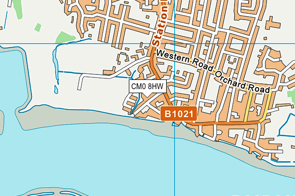 CM0 8HW map - OS VectorMap District (Ordnance Survey)