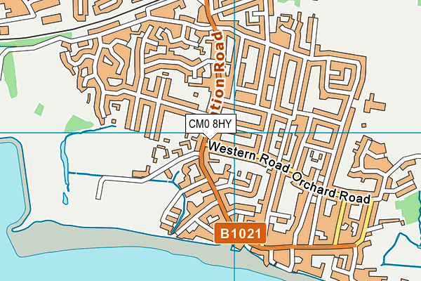 CM0 8HY map - OS VectorMap District (Ordnance Survey)