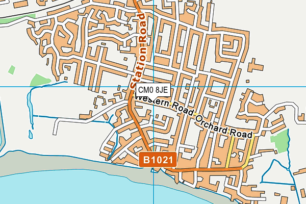CM0 8JE map - OS VectorMap District (Ordnance Survey)