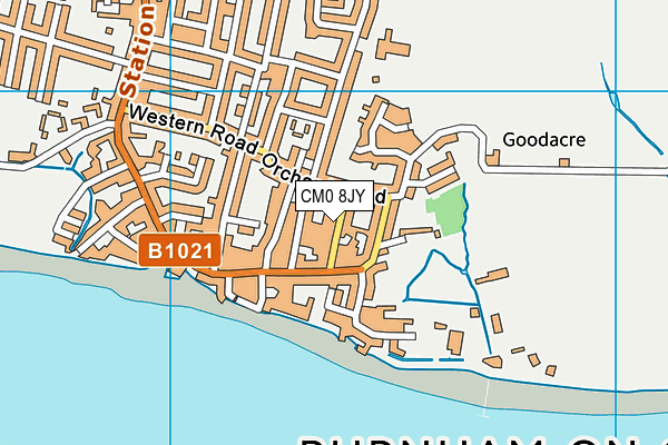 CM0 8JY map - OS VectorMap District (Ordnance Survey)