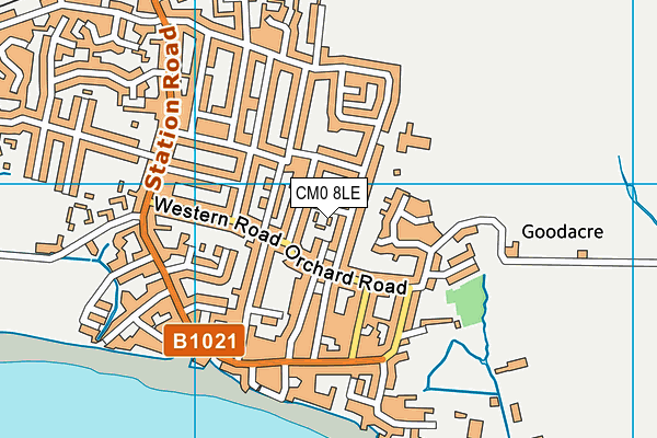 CM0 8LE map - OS VectorMap District (Ordnance Survey)