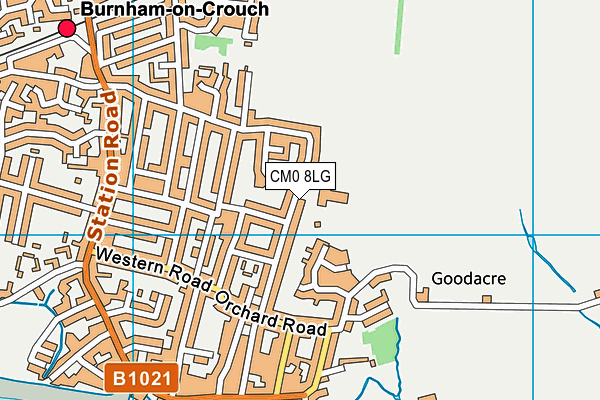 Burnham-on-crouch Primary School map (CM0 8LG) - OS VectorMap District (Ordnance Survey)