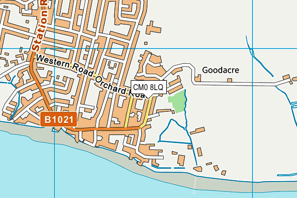 CM0 8LQ map - OS VectorMap District (Ordnance Survey)
