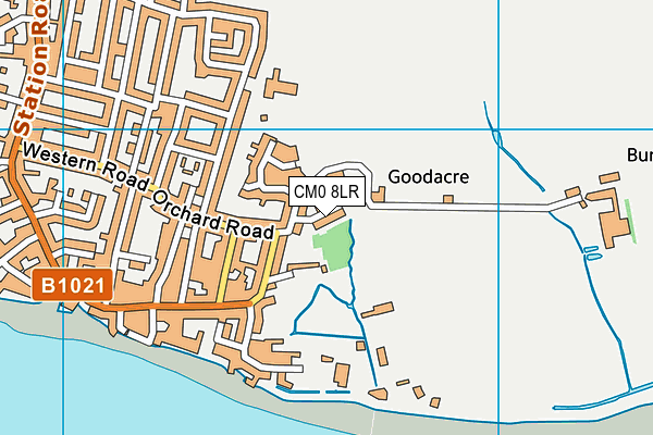 CM0 8LR map - OS VectorMap District (Ordnance Survey)