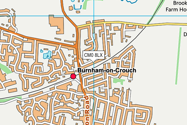 CM0 8LX map - OS VectorMap District (Ordnance Survey)