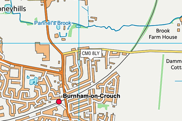 CM0 8LY map - OS VectorMap District (Ordnance Survey)