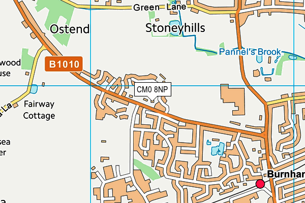 CM0 8NP map - OS VectorMap District (Ordnance Survey)