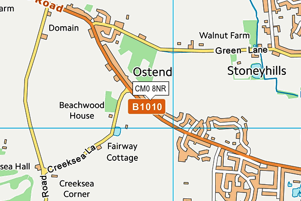 CM0 8NR map - OS VectorMap District (Ordnance Survey)