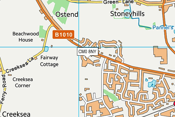 CM0 8NY map - OS VectorMap District (Ordnance Survey)