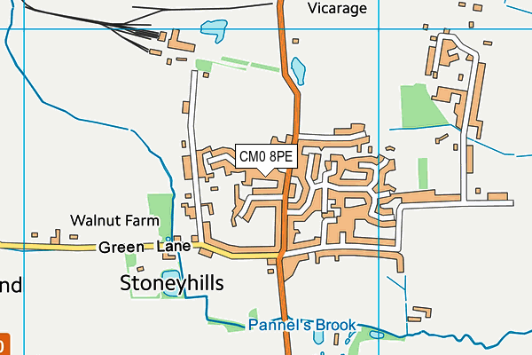 CM0 8PE map - OS VectorMap District (Ordnance Survey)