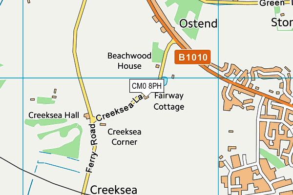 CM0 8PH map - OS VectorMap District (Ordnance Survey)