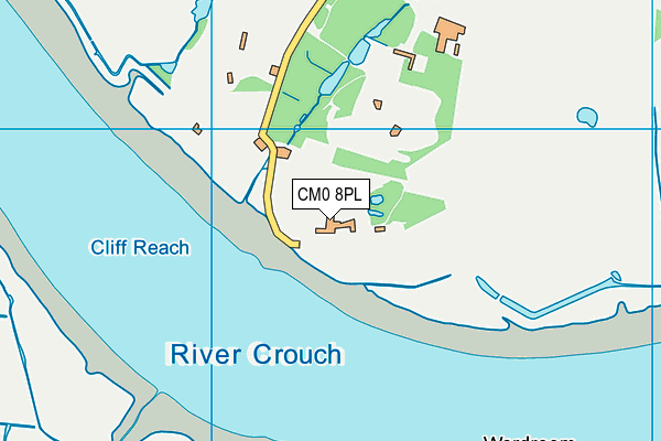 CM0 8PL map - OS VectorMap District (Ordnance Survey)