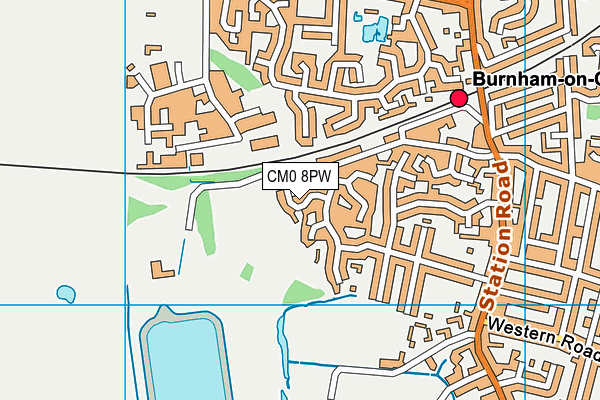 CM0 8PW map - OS VectorMap District (Ordnance Survey)