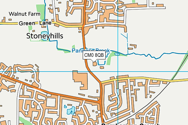 Ormiston Rivers Academy map (CM0 8QB) - OS VectorMap District (Ordnance Survey)