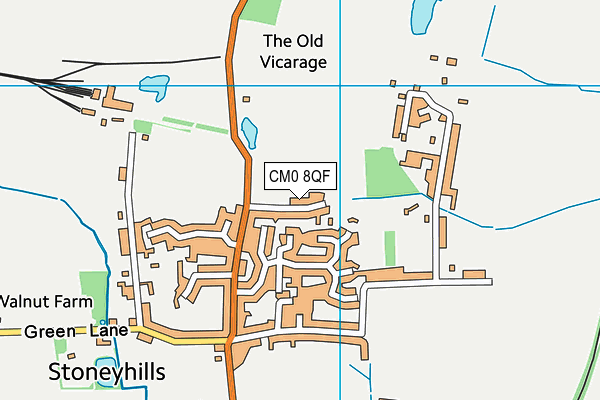 CM0 8QF map - OS VectorMap District (Ordnance Survey)