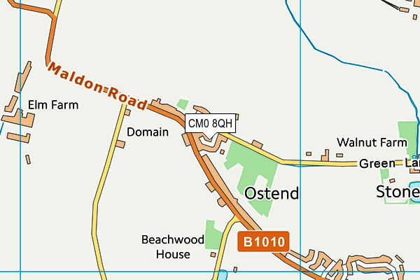 CM0 8QH map - OS VectorMap District (Ordnance Survey)