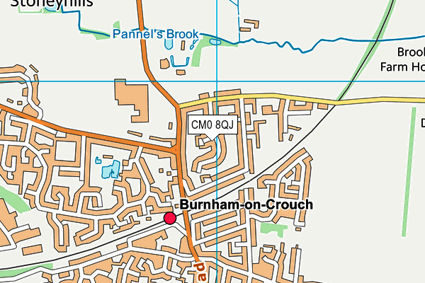 CM0 8QJ map - OS VectorMap District (Ordnance Survey)