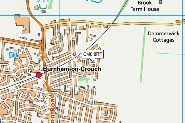 CM0 8RF map - OS VectorMap District (Ordnance Survey)