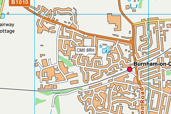 CM0 8RH map - OS VectorMap District (Ordnance Survey)
