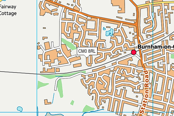 CM0 8RL map - OS VectorMap District (Ordnance Survey)