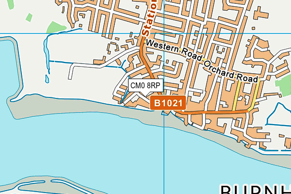 CM0 8RP map - OS VectorMap District (Ordnance Survey)