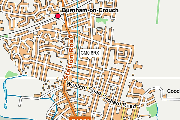 CM0 8RX map - OS VectorMap District (Ordnance Survey)