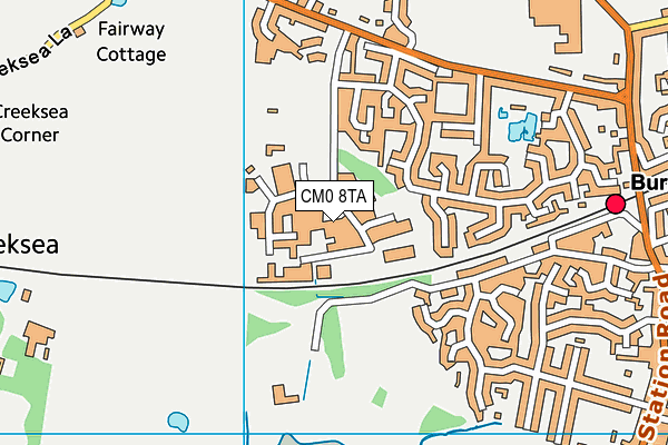 CM0 8TA map - OS VectorMap District (Ordnance Survey)