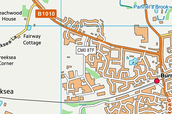 CM0 8TF map - OS VectorMap District (Ordnance Survey)