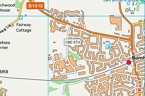 CM0 8TH map - OS VectorMap District (Ordnance Survey)