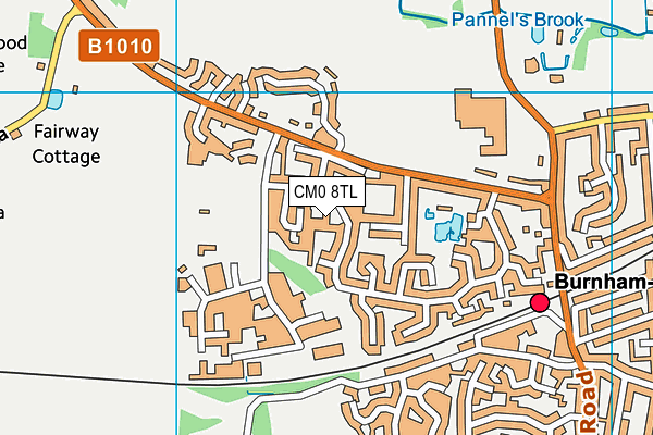 CM0 8TL map - OS VectorMap District (Ordnance Survey)