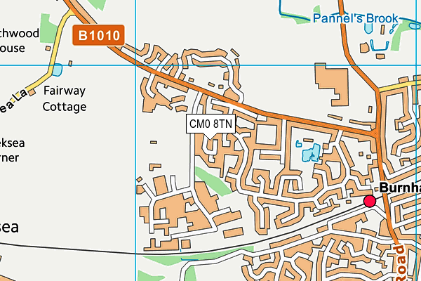 CM0 8TN map - OS VectorMap District (Ordnance Survey)