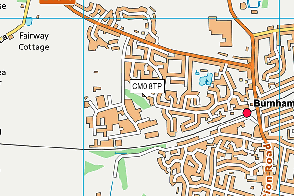 CM0 8TP map - OS VectorMap District (Ordnance Survey)