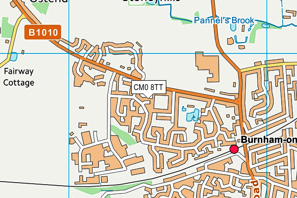 CM0 8TT map - OS VectorMap District (Ordnance Survey)