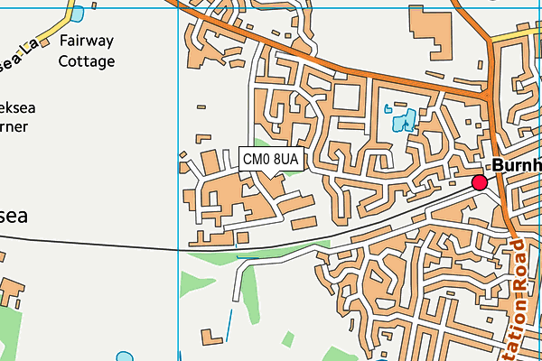 CM0 8UA map - OS VectorMap District (Ordnance Survey)