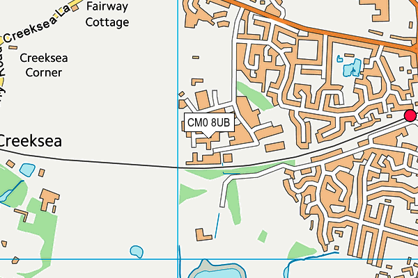 CM0 8UB map - OS VectorMap District (Ordnance Survey)