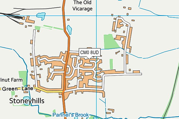 CM0 8UD map - OS VectorMap District (Ordnance Survey)