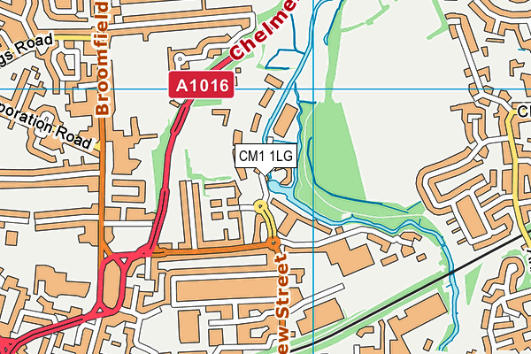 CM1 1LG map - OS VectorMap District (Ordnance Survey)