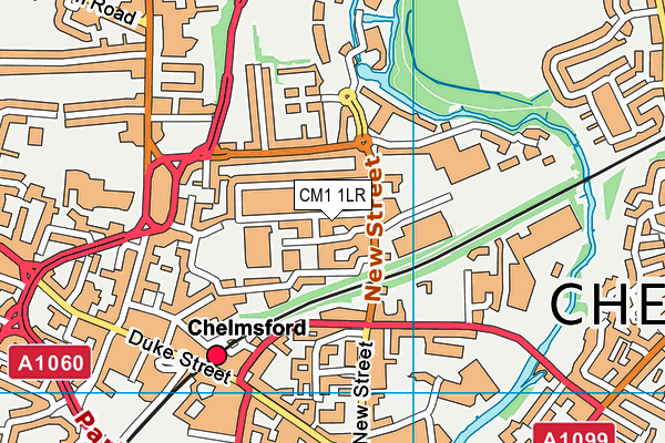 CM1 1LR map - OS VectorMap District (Ordnance Survey)