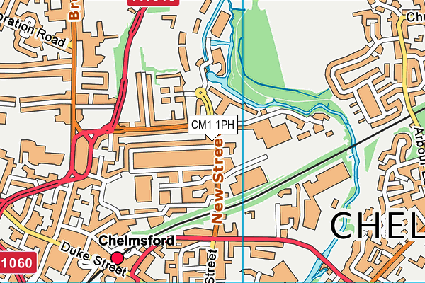 CM1 1PH map - OS VectorMap District (Ordnance Survey)