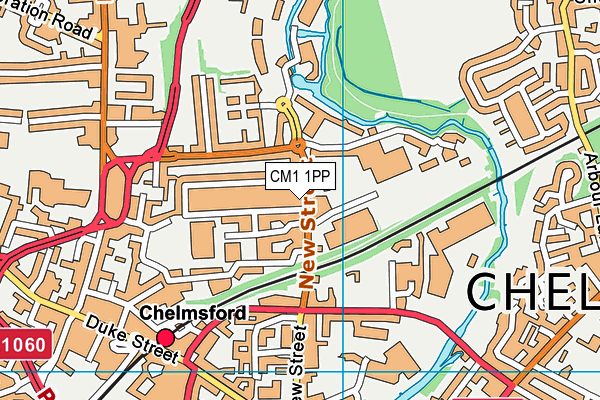 CM1 1PP map - OS VectorMap District (Ordnance Survey)