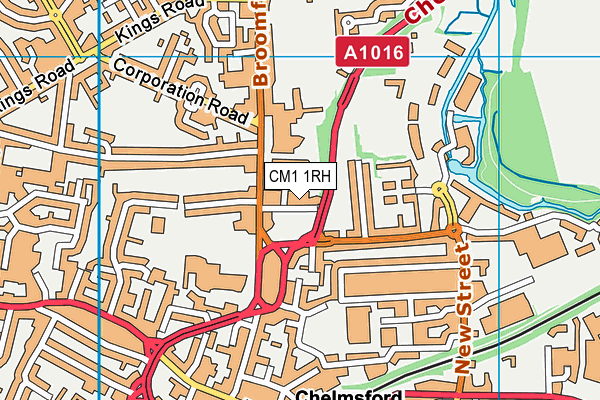 CM1 1RH map - OS VectorMap District (Ordnance Survey)