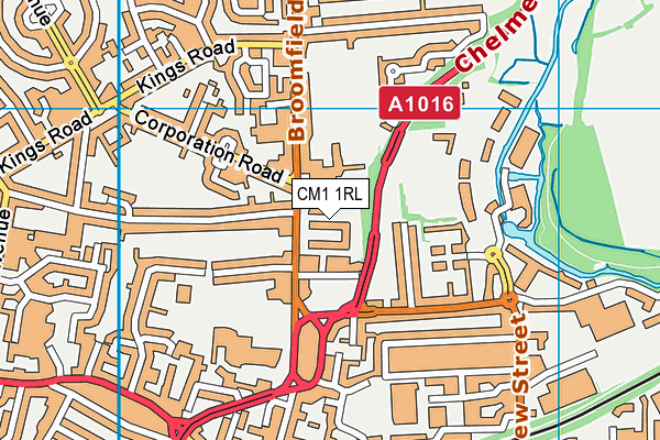 CM1 1RL map - OS VectorMap District (Ordnance Survey)